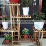 Hot Selling Garden Wooden Flower Shelf Rack thumbnail-1
