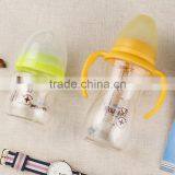 Wide Mouth Transparent Baby Glass Feeding Bottle thumbnail-1