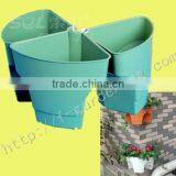 Stackable Plastic Flower Pots Plastic Pottery Corner Planter Vertical Garden Modules thumbnail-1