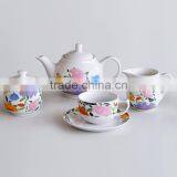 15pcs Tea Pot Set, Porcelain With Decal Printing thumbnail-2