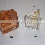 Knobs, Glass Knob With Brass Base Available in All Colours thumbnail-1