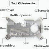 Side Release Buckle Whistle Scraper Flint Fire Starter for Parachute Cord Bracelet thumbnail-3