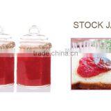 Small Colored Nice Glass Lid Glass Cookie Candy Jar for Wedding Gift thumbnail-2