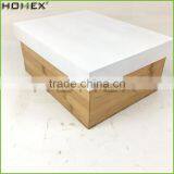 Bamboo Storage Box Storage Basket With Lid Homex BSCI/Factory thumbnail-1