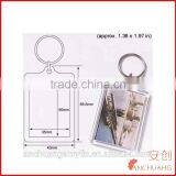 Blank Clear Acrylic Keyring 35x50mm Photo Insert Craft Keychain thumbnail-2