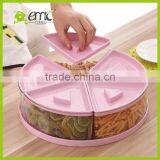 Emc 2017 Plastic Candy Box 5 Divided Storage Box With Cover Food Container With Cover thumbnail-4
