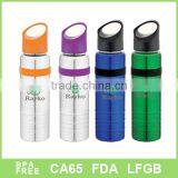 750ml BPA -free Stainless Steel Water Bottle - Wide Mouth With Multi Color Band thumbnail-1