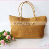 Hot Sale Eco-friendly Burlap Jute Tote Bag thumbnail-1