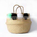 Decor Seagrass Baskets With Pompoms/ Seagrass Storage Baskets thumbnail-6