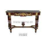 Art Deco Brown And Gold Console Table thumbnail-1
