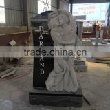 Wholesale Price Shanxi Black Granite Angel Carving Monument