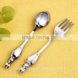New Design Hot Selling Rabbit Shape Zinc Material Kids Spoon and Fork Cutlery Set thumbnail-3