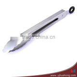 9" Food Grade Stainless Steel Food Tongs With Silicon Head thumbnail-4
