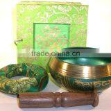 High Quality Colored Handmade in Nepal Meditation Singing Bowl thumbnail-2