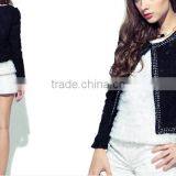 Latest Ladies Quality Coat Black Sheer Wholesale Factory Women's Coat thumbnail-1