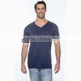 2015 custom v neck plain mens tshirt polycotton