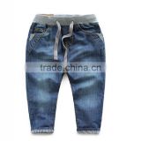 Europe style high quality 100% cotton children boy color fade proof jeans