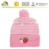 Knitted Women Winter Pink Hat and Scarf Set thumbnail-2