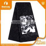 3D Handmade Wedding Dress African French Tulle Lace Fabric With Beads And Stones FL1126 thumbnail-3