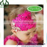 Infant Baby Flower Hairband Girls Elastic Feather Colorful Headband thumbnail-2