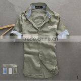 2015 100%cotton Customized Feather Embroidered Slim Fit Men Dress African Men Shirt thumbnail-1