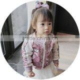 S17642A 2017 Children Girls Coats Baseball Jackets thumbnail-3