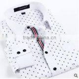 Long Sleeve Man's Dress Fashionable Printed Work Cotton Uniform Elongated t Shirt thumbnail-4