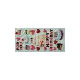 Happy Birthday Japan Style Layered 3D Fuzzy Stickers, Adhesive Felt Stickers For Gift, Card thumbnail-1