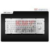 Vandal Resistant Metal Kiosk Keyboard with Trackball Kmy299h-1