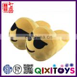 Best selling cheap soft warm cozy indoor emoji slippers with adult and children size