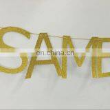 Bachelorette Party Bridal Shower Glitter Paper Hen Party Same Penis Forever Banner thumbnail-3