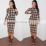 2015 New Arrival Fashion 2 Pieces long sleeve Cheap Sexy Women new model girl dress