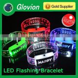 Fashion flashing wristband silicone rubber wristband child wristband