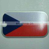 Stamping Technique and Souvenir Use Engravable Jewelry Czech Republic Flag Plates Dog Tag