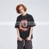 DiZNEW Custom Manufacturer Short Sleeve Black Mens Blank Acid Washed Fade T Shirt thumbnail-4