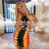 2020 New Arrivals Summer Women Fashion Tiger Printed Casual Dresses Ladies Sleeveless Bodycon Dresses thumbnail-1