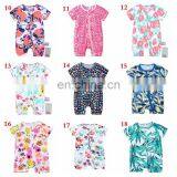2019 New Summer Newborn Baby Girls Big Flower Zipper Overalls Clothes Cotton Rompers Baby Clothes Over 40styles thumbnail-4