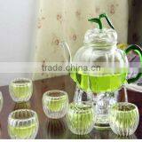 Tea Set,Pumpkin Shape,Glass Teapot and Cups,High Temperature Resistance