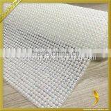White Beads Crystal Hot Fix Rhinestone Mesh for Straps FRM-239 thumbnail-2