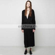 Женская длинная cashmere-кардиган в стиле пальто с поясом thumbnail-1