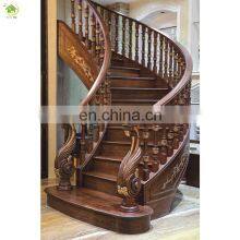 Customized Interior and Exterior Curved Wood Modern Stairs