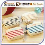 2014 fashion canvas small pouch and canvas coin purse with stripe ,canvas stripe wallet