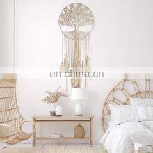 Macrame Wall Hanging Dreamcatcher With Feather Leaf Woven Boho Home Decor Nursery Hippie Tree of Life Large Dream Catcher thumbnail-4