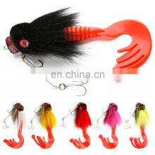 JOHNCOO Big Miuras Mouse Fishing Lure Hooks Feature Soft Bait Deer Hair Material 22CM 85G Sea Fishing Lure thumbnail-2