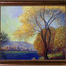 Hand-painted Abstract Canvas Oil Painting Landscape Wall Art Decoration thumbnail-2