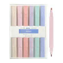 Wholesale Custom Non Toxic Fluorescent Highlighter Pen Washable School Water Based Dual Tip Highlighter Markers Set for Kids thumbnail-1