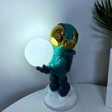 Astronaut Statue Creative Gift Moon Lamps Resin Home Decor Led Table Lamp Astronaut Lamp Night Light for Kids thumbnail-3