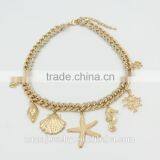 2016 Modern Latest Design Gold Starfish Necklace Handmade Chunky Necklace thumbnail-3