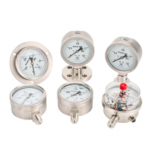 HNYB60 Stainless Steel Manometer Glycerine or Silicone Oil Filled Pressure Gauge,1/4