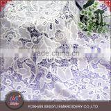 China Supplier Beautiful Flower Chemical Water Soluble Laser Lace Embroidery Fabric thumbnail-1